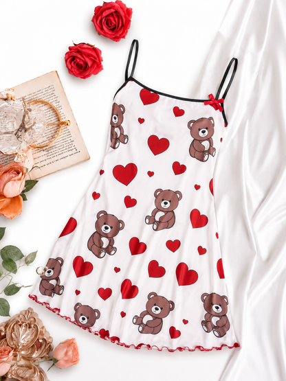 BEAR SATIN NIGHT DRESS 🧸