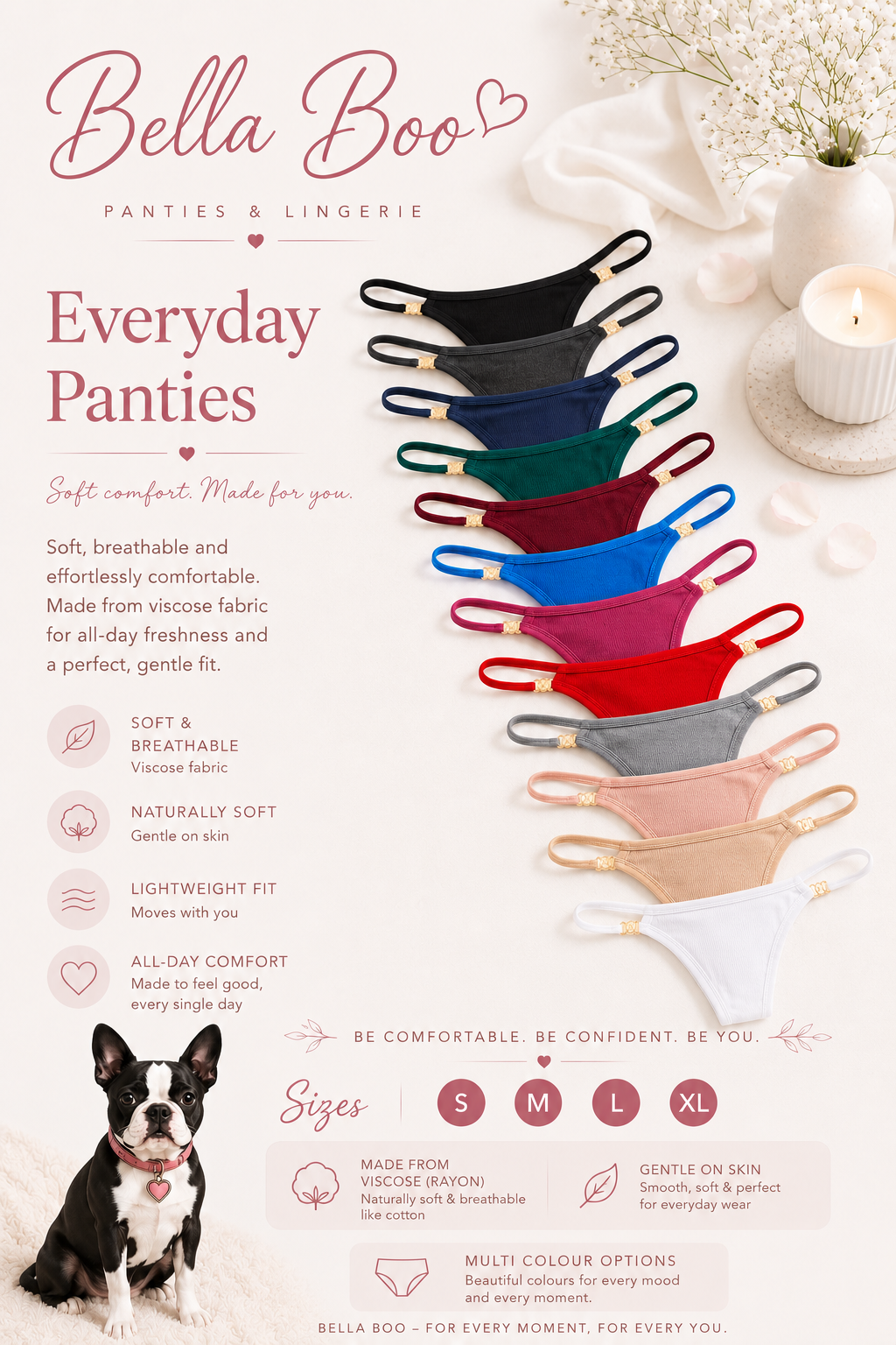 EVERYDAY COTTON PANTIES 🩷🖤🤍