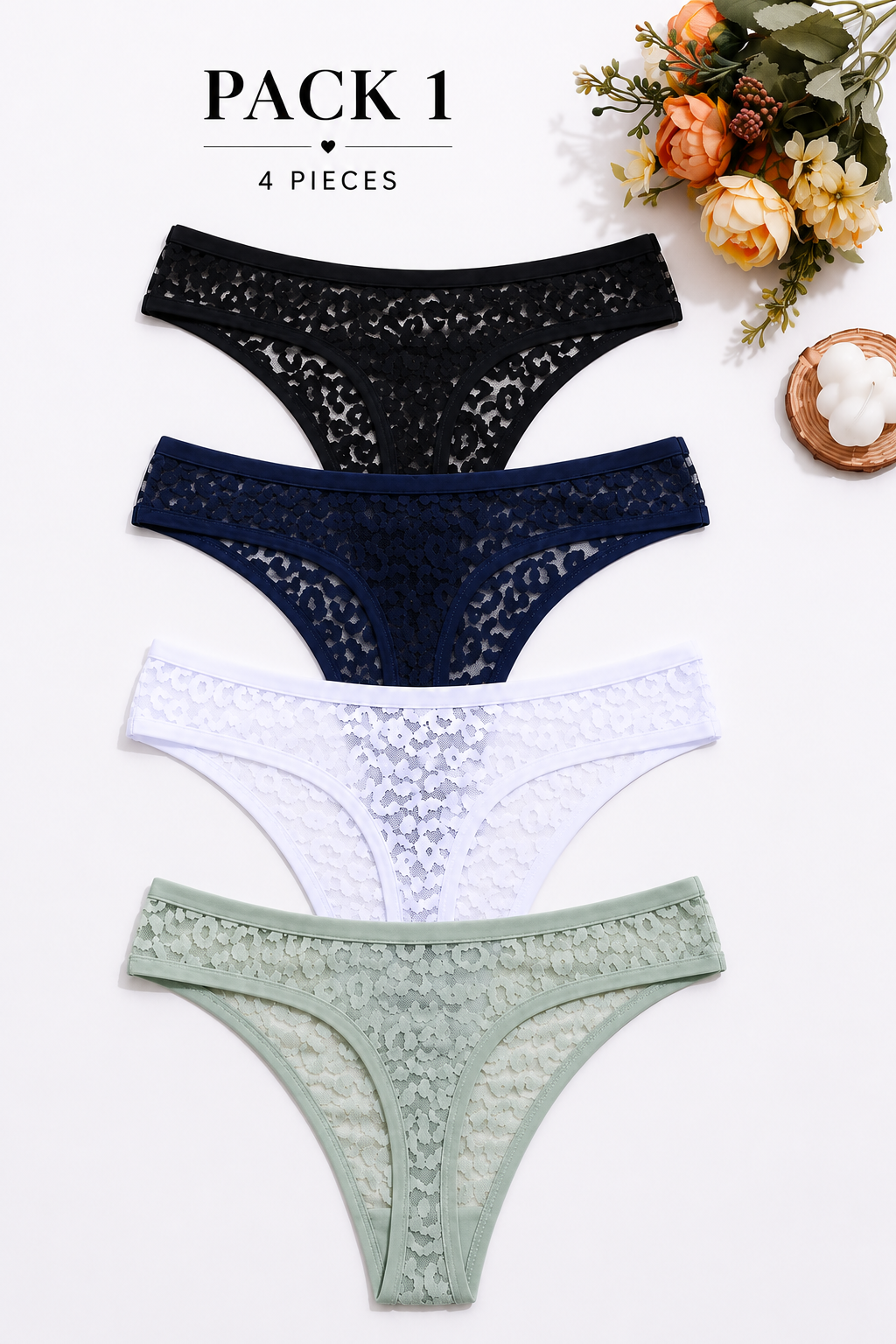 EVERYDAY LACE PANTIES 🩷🖤🤍