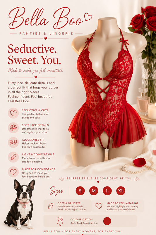 SEDUCTIVE RED LINGERIE 😍