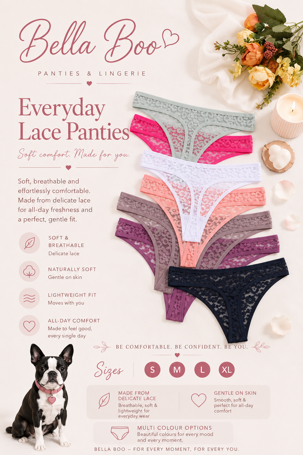 EVERYDAY LACE PANTIES 🩷🖤🤍